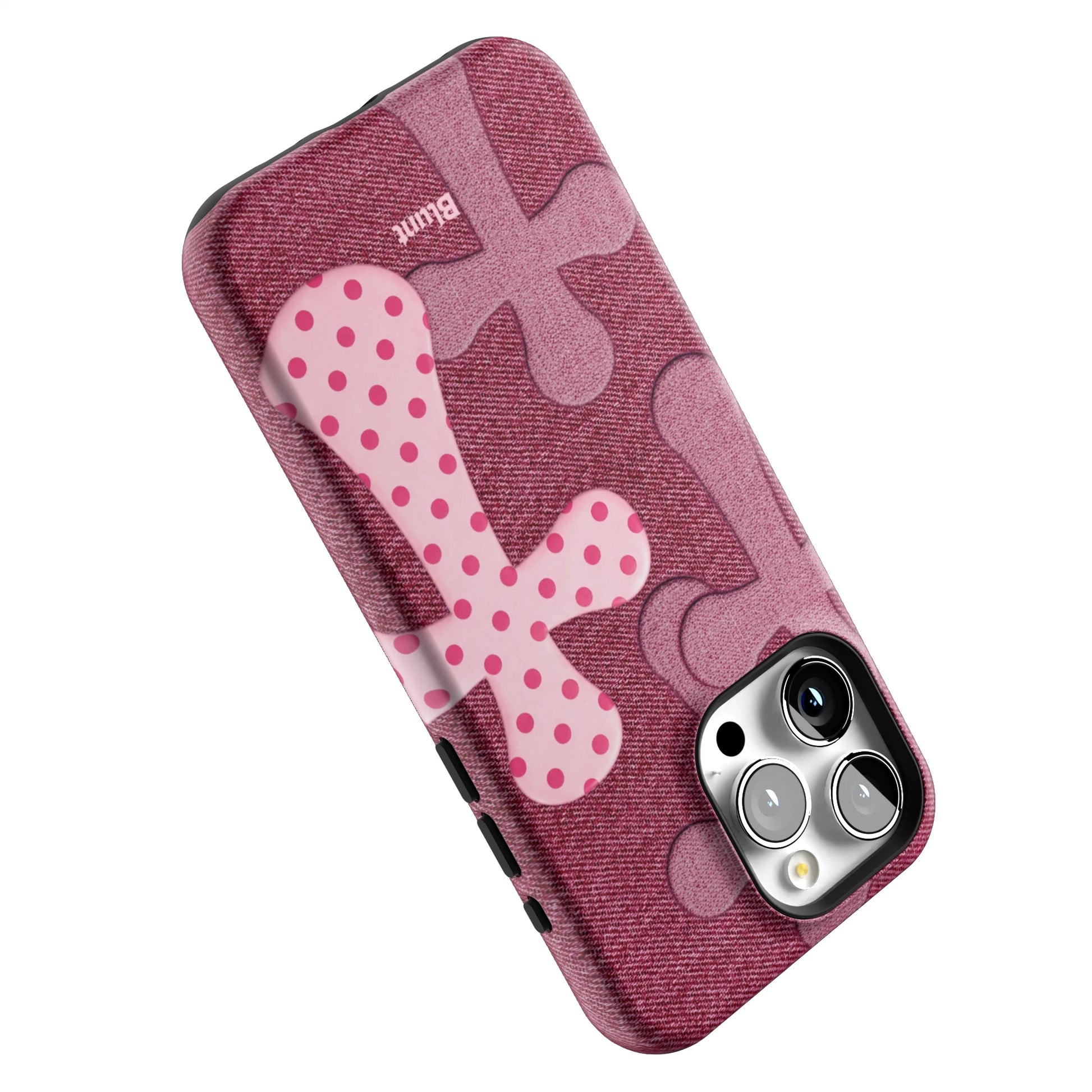 Pink-Polka-Patch-iphone-case-iPhone 15 Pro Max-4