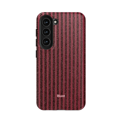 Red Sparkle Stripe Samsung Case