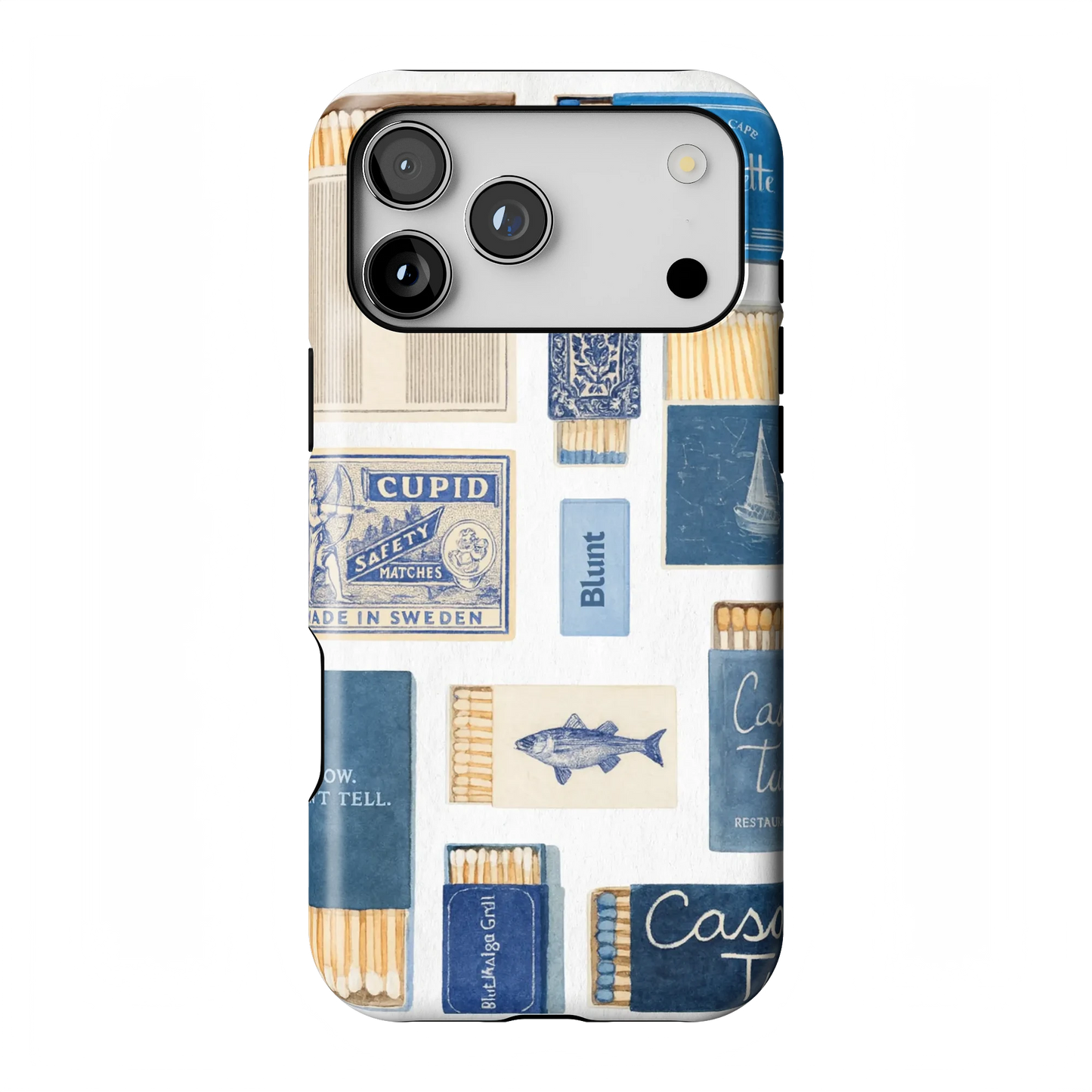 Teal flame iPhone Case