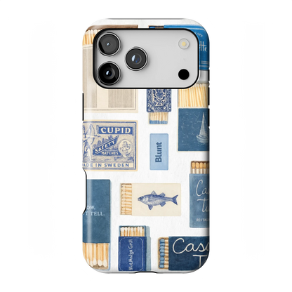 Teal flame iPhone Case