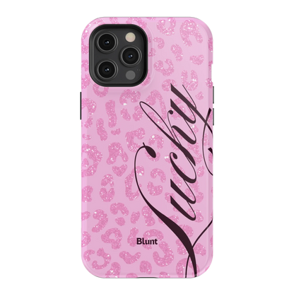 Pink Cheetah Lucky iPhone Case