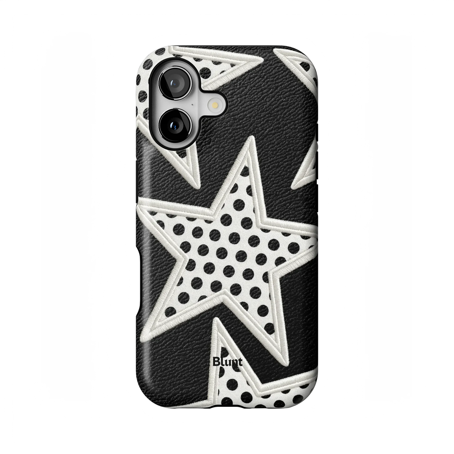 Noir Polka Star iPhone Case