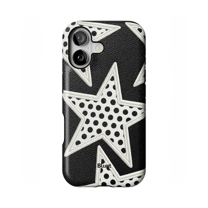 Noir Polka Star iPhone Case