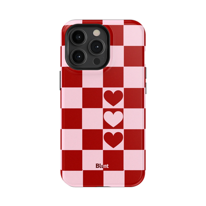 Checker Love iPhone Case