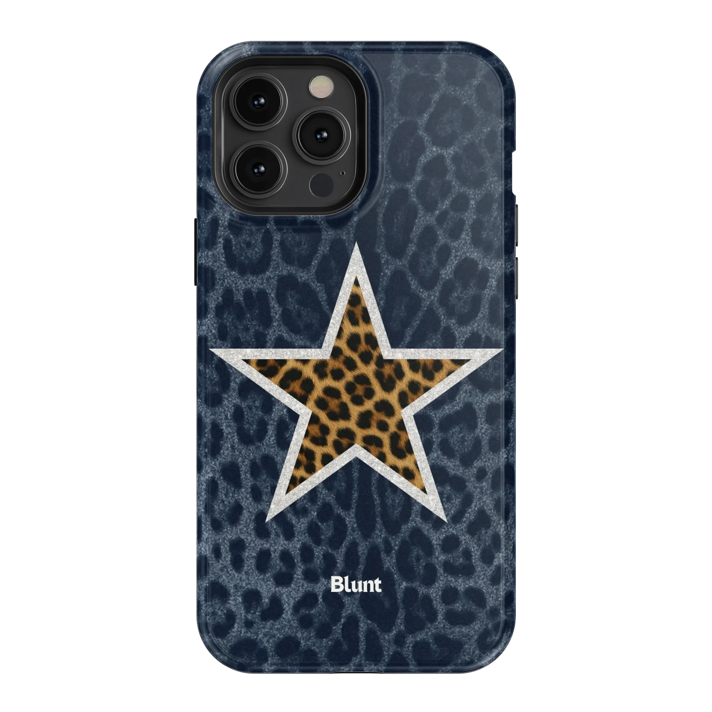 Denim Cheetah Star iPhone Case