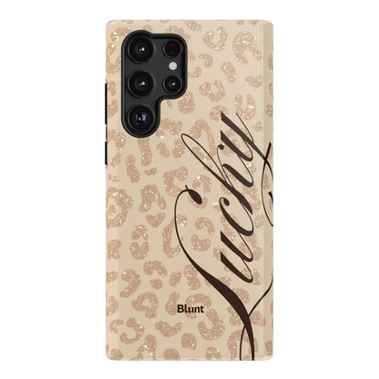 Cream Cheetah Lucky Samsung Case