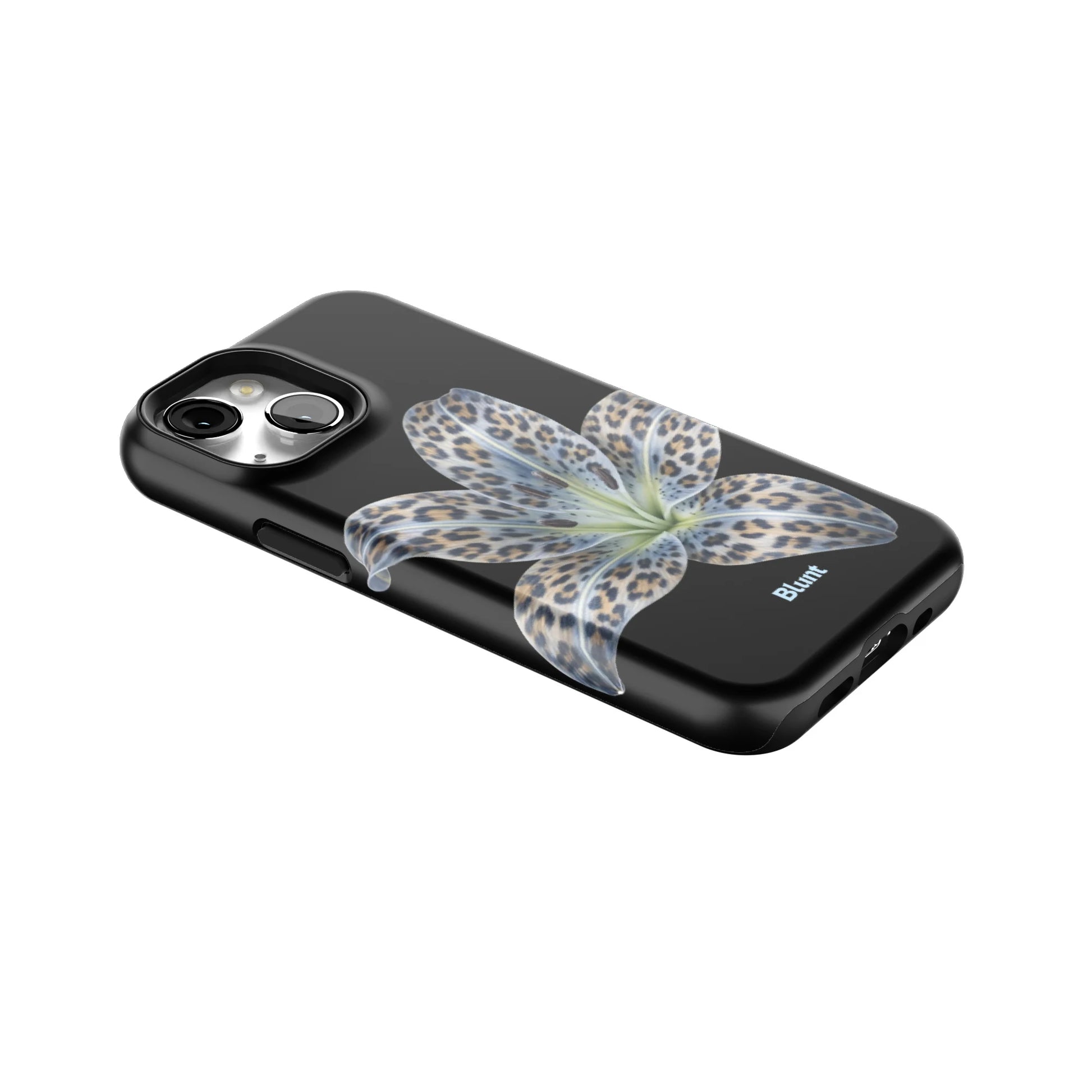 Blue-Leopard-Bloom-iphone-case-iPhone 13 Mini-2