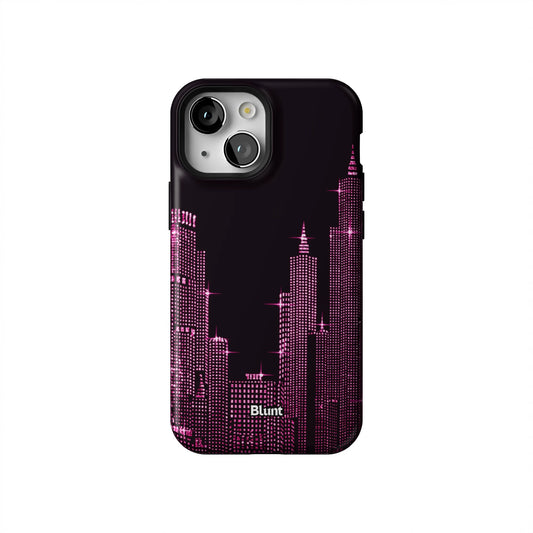 Pink-NYC--SKYELINE-iphone-case-iPhone 13 Mini-1
