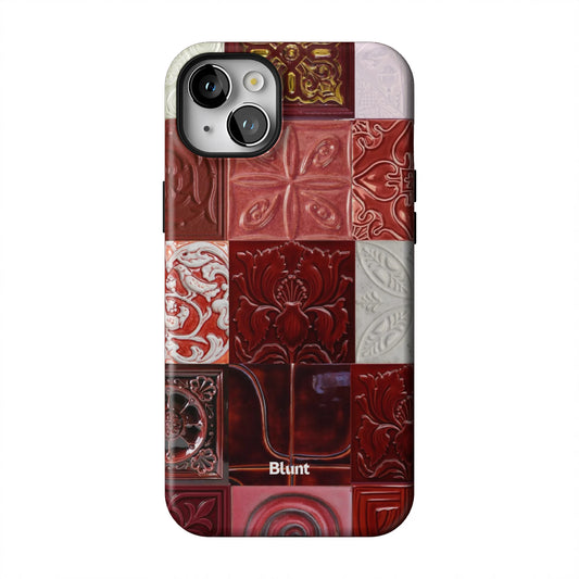 Checkered-Rouge-iphone-case-iPhone 14 Plus-1