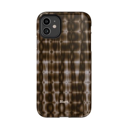 Brown Ripple iPhone Case