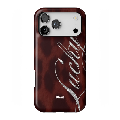 Brown Cheetah Lucky iPhone Case