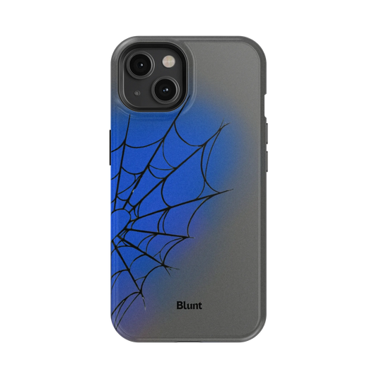 Grey Blue Web iPhone Case