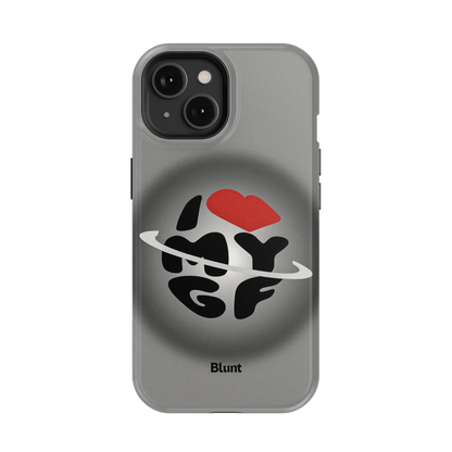 Grey Aura Girlfriend iPhone Case