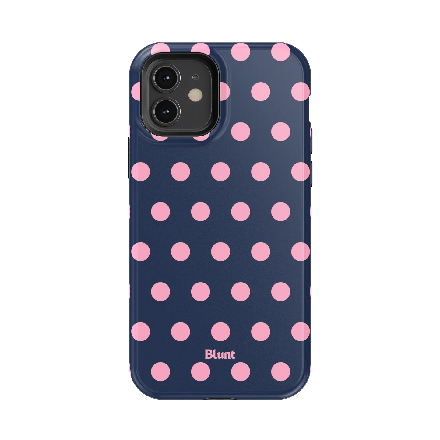Navy Polka iPhone Case