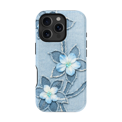 Denim Blue Bloom iPhone Case