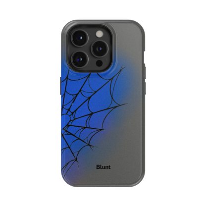 Grey Blue Web iPhone Case