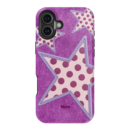 Lilac Crush Polka Star iPhone Case