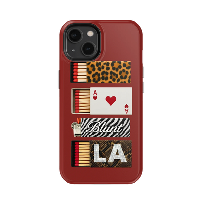 Burgundy Match iPhone Case