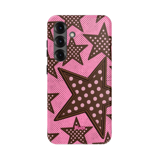 Pink Polka Star Samsung Case