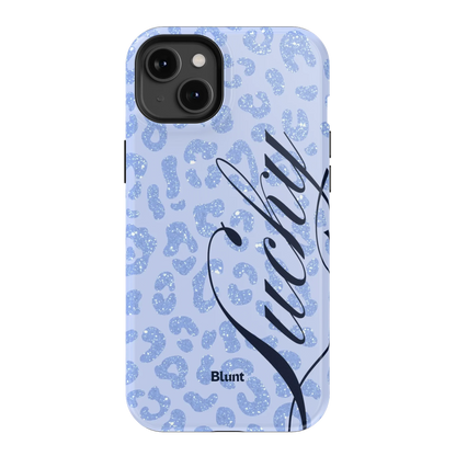 Blue Cheetah Lucky iPhone Case