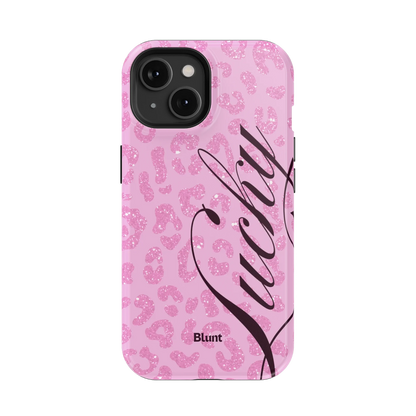 Pink Cheetah Lucky iPhone Case