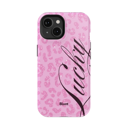Pink Cheetah Lucky iPhone Case
