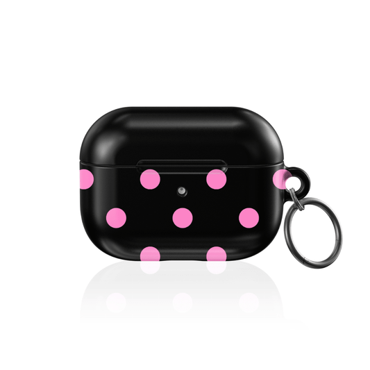 Pink and Black Polka AirPod Case - Blunt Cases