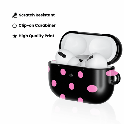 Pink and Black Polka AirPod Case - Blunt Cases