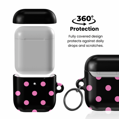 Pink and Black Polka AirPod Case - Blunt Cases