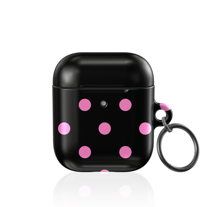 Pink and Black Polka AirPod Case - Blunt Cases
