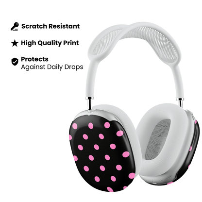 Pink and Black Polka AirPod Max Case - Blunt Cases
