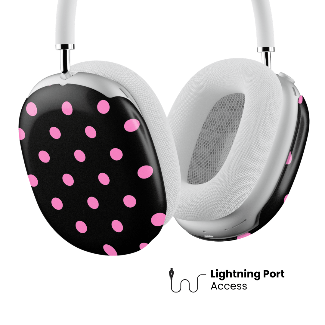 Pink and Black Polka AirPod Max Case - Blunt Cases
