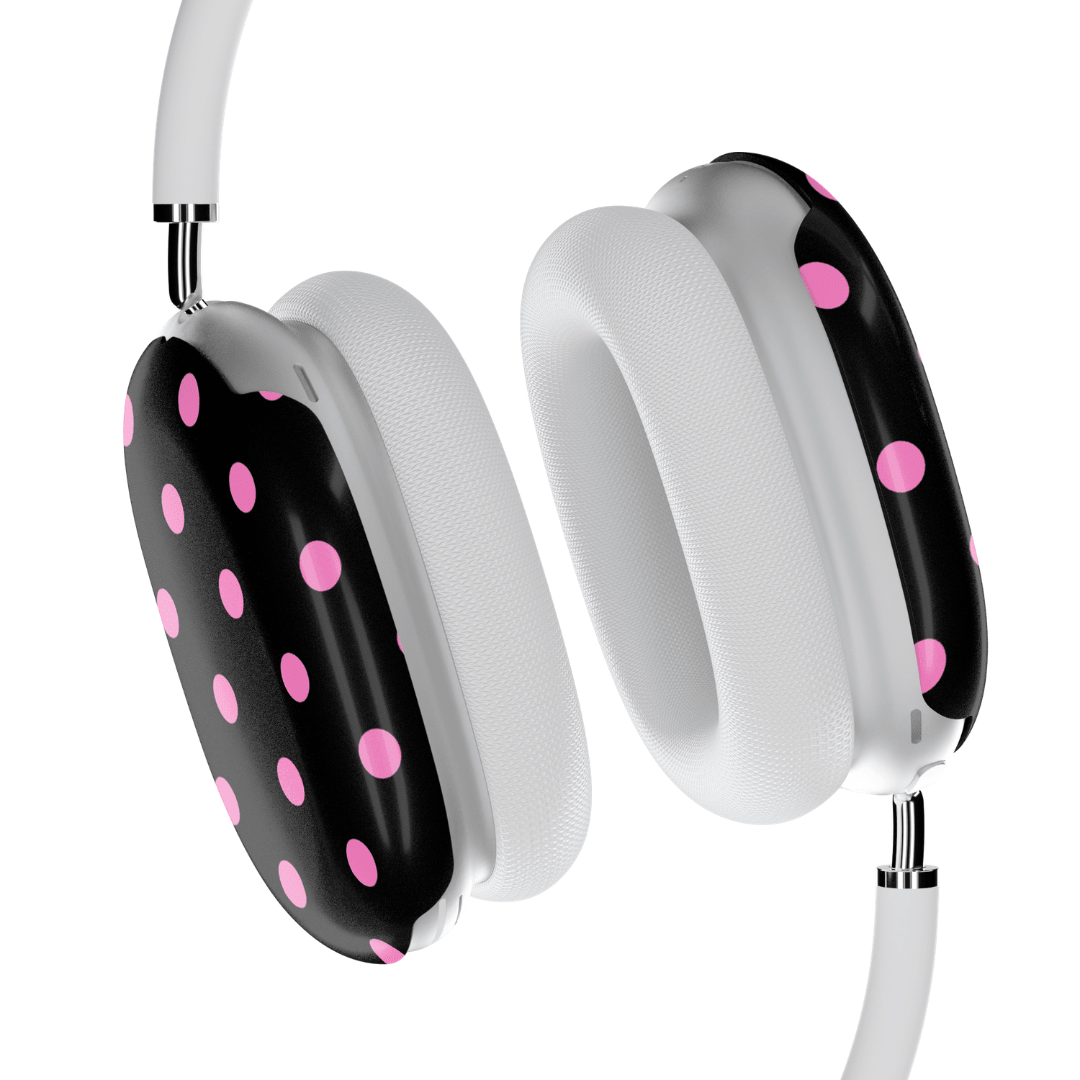 Pink and Black Polka AirPod Max Case - Blunt Cases