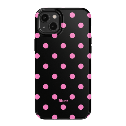 Pink and Black Polka iPhone Case - Blunt Cases