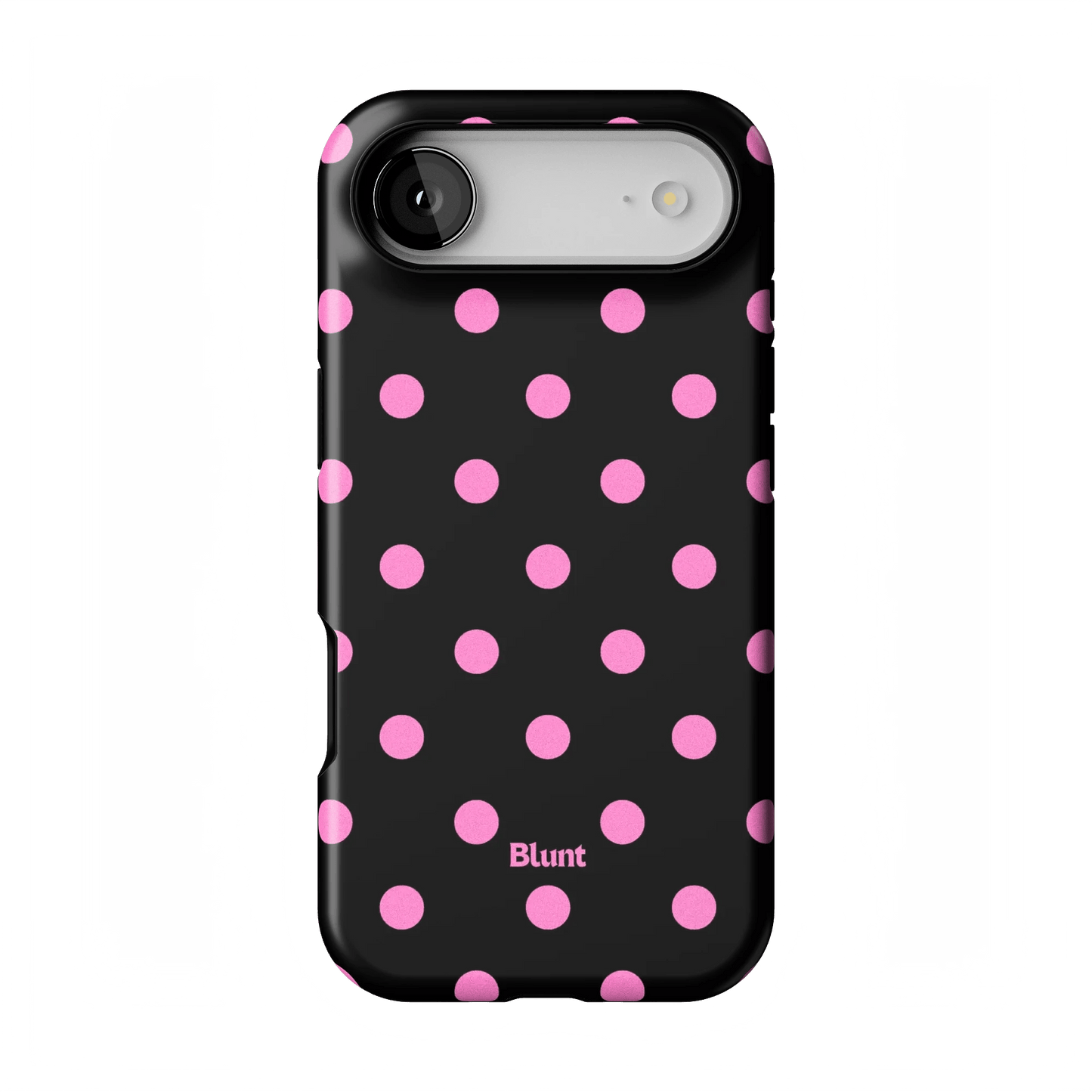Pink and Black Polka iPhone Case - Blunt Cases