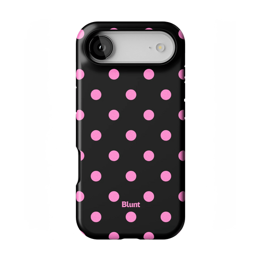Pink and Black Polka iPhone Case - Blunt Cases
