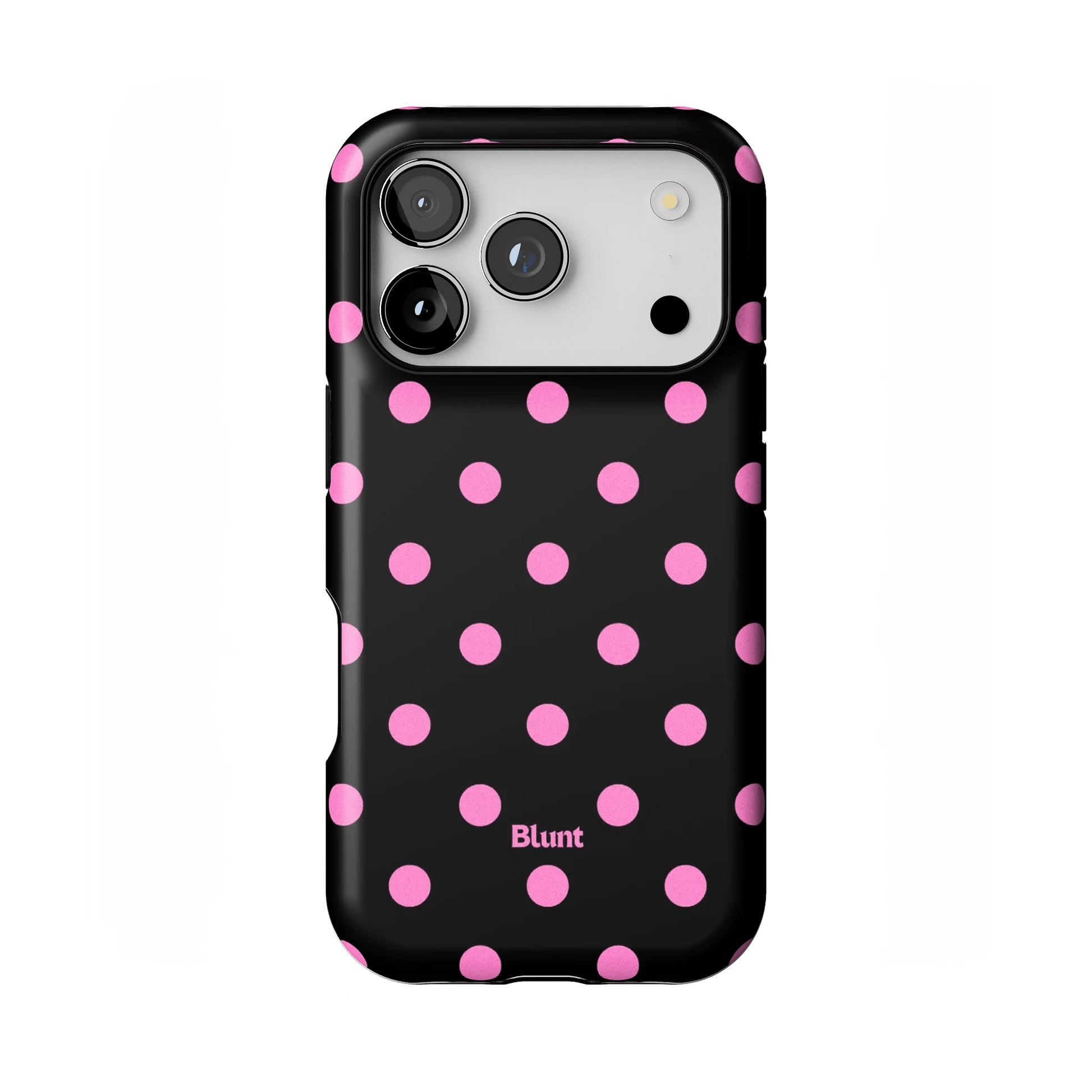 Pink and Black Polka iPhone Case - Blunt Cases