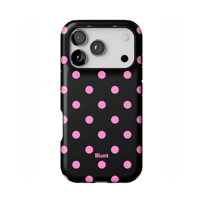 Pink and Black Polka iPhone Case - Blunt Cases