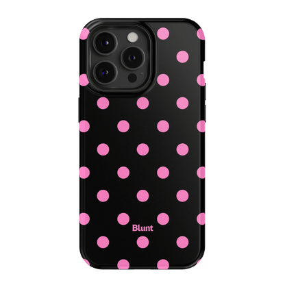 Pink and Black Polka iPhone Case - Blunt Cases