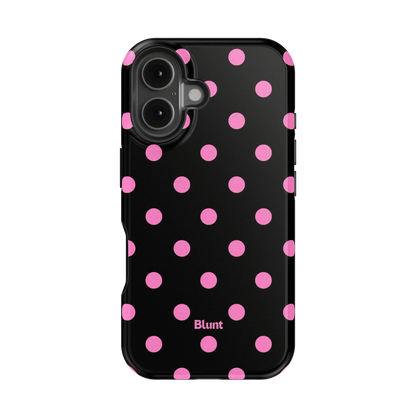 Pink and Black Polka iPhone Case - Blunt Cases