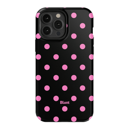 Pink and Black Polka iPhone Case - Blunt Cases
