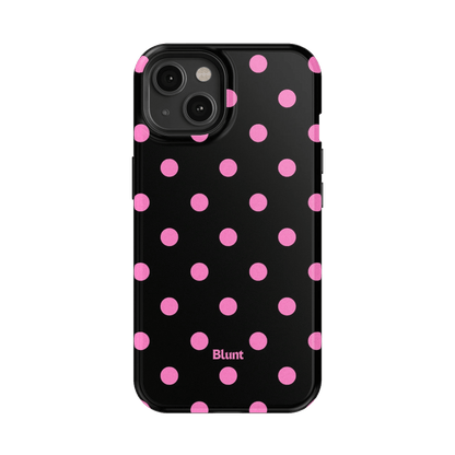 Pink and Black Polka iPhone Case - Blunt Cases