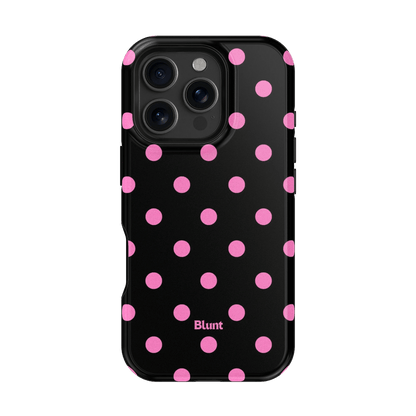 Pink and Black Polka iPhone Case - Blunt Cases