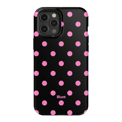 Pink and Black Polka iPhone Case - Blunt Cases