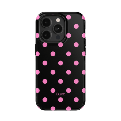 Pink and Black Polka iPhone Case - Blunt Cases