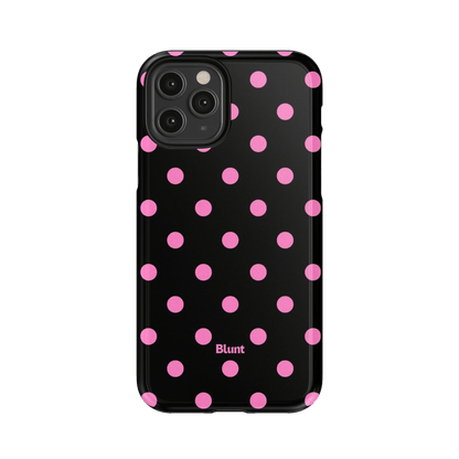 Pink and Black Polka iPhone Case - Blunt Cases