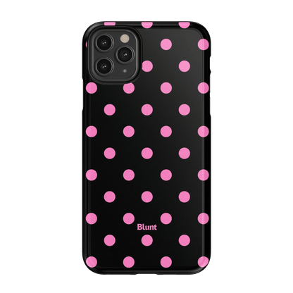 Pink and Black Polka iPhone Case - Blunt Cases