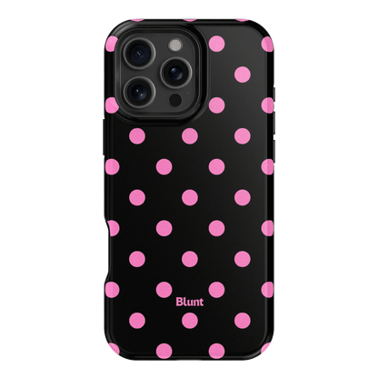 Pink and Black Polka iPhone Case - Blunt Cases