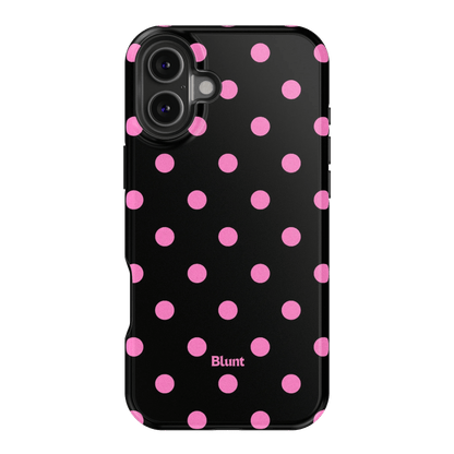 Pink and Black Polka iPhone Case - Blunt Cases