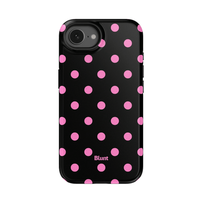 Pink and Black Polka iPhone Case - Blunt Cases
